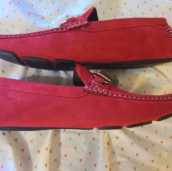 David Stone Men’s Faux Suede Loafers Size 11 - Picture 3 of 5